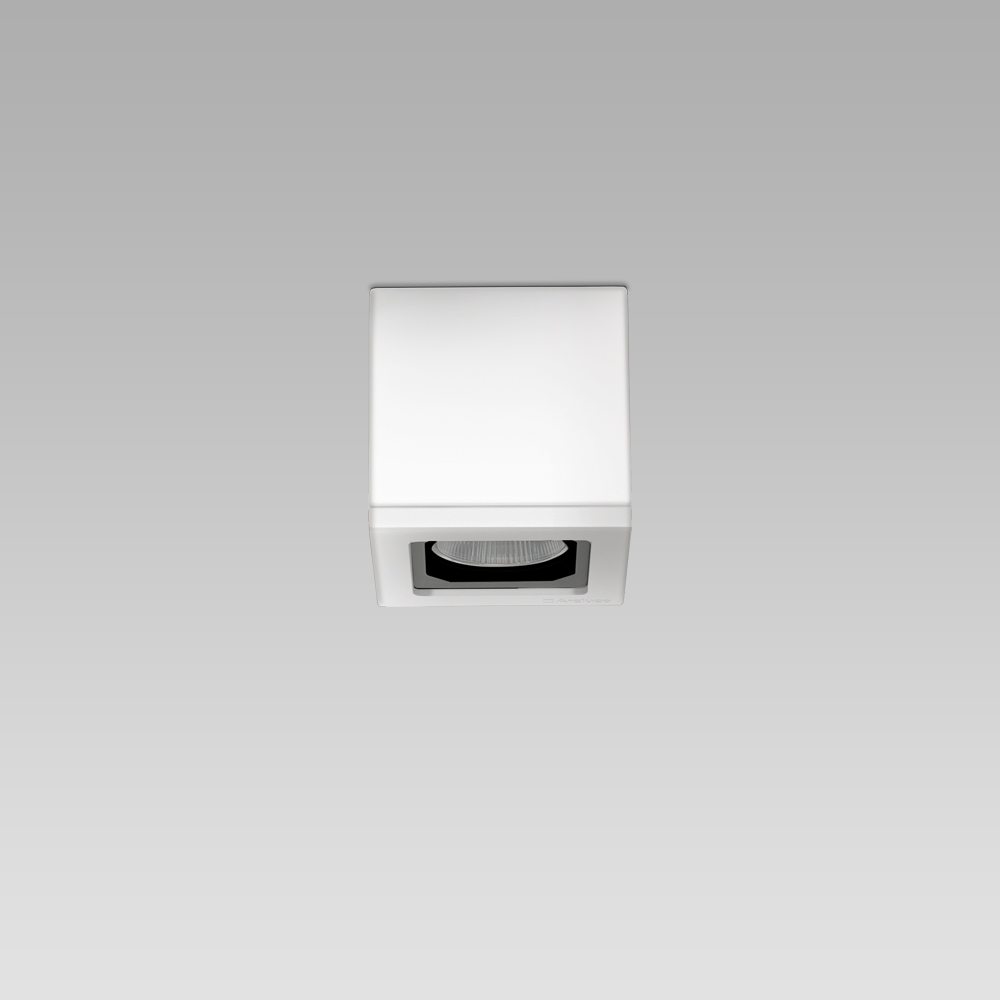 Appareils a plafond  Ceiling mounted luminaire with an essential and elegant design for architectural lighting