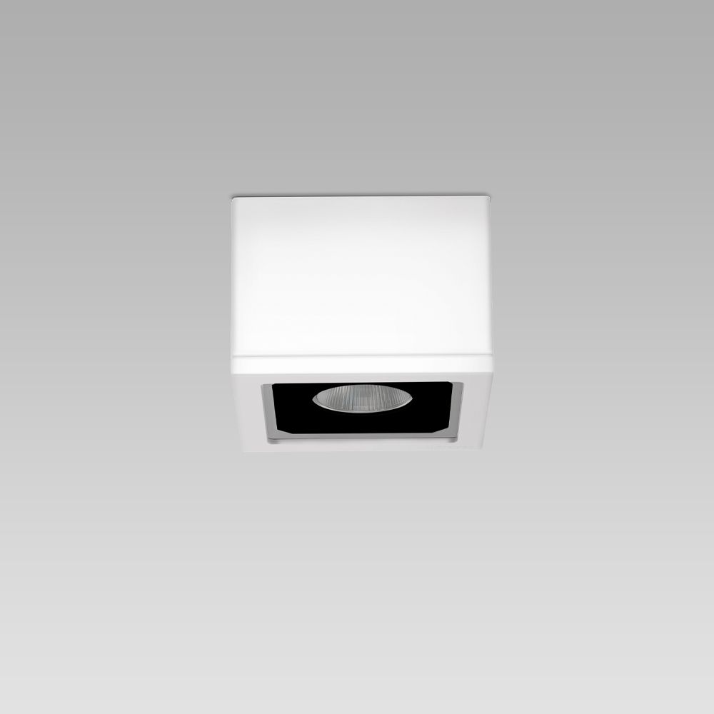 Ceiling mounted luminaire with an essential and elegant design for architectural lighting